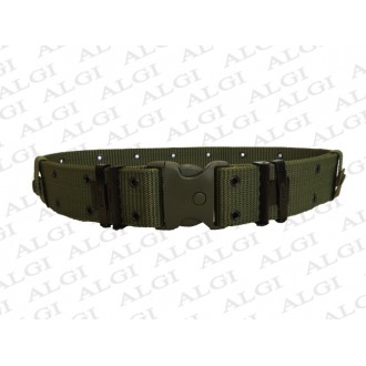 Cinturone Militare Tattico H 5,50 cm con Fibbia di sicurezza Verde